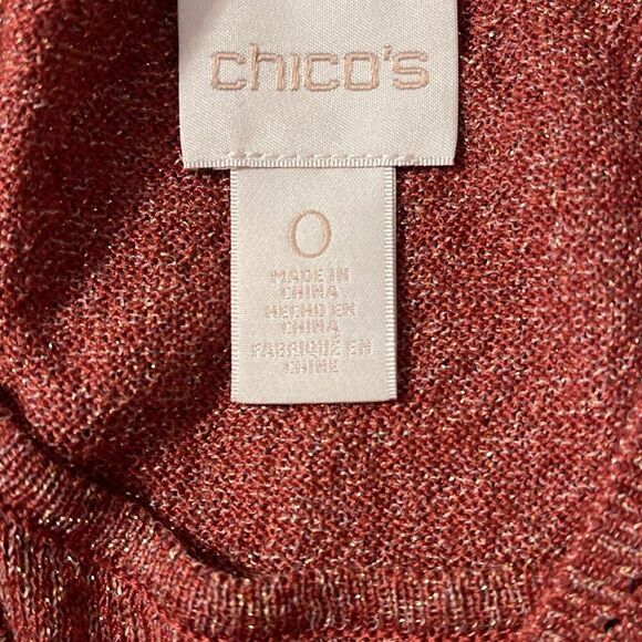 Chico’s Women’s Metallic Like Tunic/Sweater - Picture 9 of 12